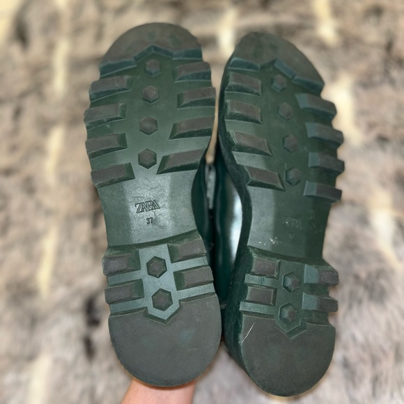 ZARA loafers shoes platform dark green in size 37 - Picture 7 of 14